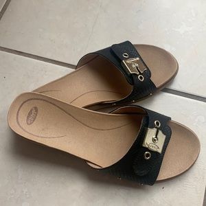 Dr Scholls like new black sandals